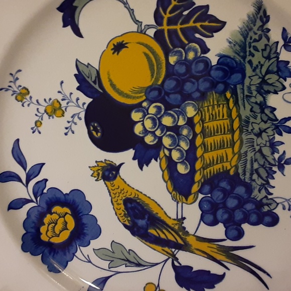 Spode Copeland 3274 Plate Design 1838 7.5" Yellow/Blue Bird/Fruit Brafferton - Picture 2 of 6